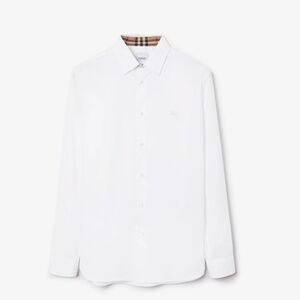 Size Medium Burberry print white button dress shirt